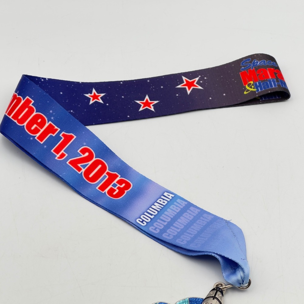 Space Coast Half Marathon Medal Columbia STS-1 Silver Blue 2013 OS Runner NASA - Picture 3 of 8
